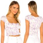 Majorelle  Shirt Women Small‎ Purple Riviera Floral Pegasus Top NWT Boho Cottage Photo 1