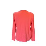 L.L.Bean Supima Cotton Cardigan Long Sleeve Top Womens Size Small Coral Pink Photo 2