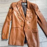 ZARA  VEGAN LEATHER BLAZER JACKET SZ XS Photo 3