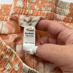 World Market Peach Green Floral Print Pajama Pants‎ Womens Size Small Pull On Orange Photo 2