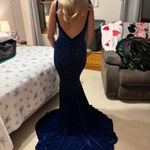 Johnathan Kayne  blue velvet dress  Photo 1