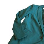 ZARA  Forest Green Button-Down Blazer Jacket Oversized Classic Office Size Medium Photo 2