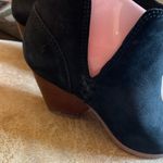 Frye  Reina Cut Out Short Black Leather Slip On Womens Bootie Boots Size 6.5 Photo 1