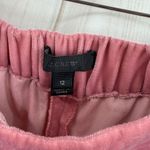 J. Crew Women’s 12 Crushed Velvet Pink Pull on Pants Photo 1
