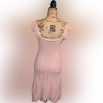 Freshman 1996 Blush Pink Knit Crochet Fit and Flare Midi Cottagecore Dress M Size M Photo 8