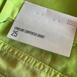 Urban Outfitters NWT  Longline Denim Carpenter Shorts/Green Photo 5