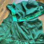 Victoria's Secret  Gold Label Emerald Green Slip Chemis  Built in Shorts Sheer L Photo 3