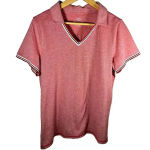 T by Talbots UPF 50 PIQUE‎ POLO SHIRT Large Red Photo 1