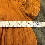 ZARA  Women's Terracotta Embroidered Dress‎ Small Photo 6