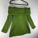 ZARA  Blogger Favorite Green Tweed Bow Mini Dress Gold Chain Straps Size Medium Photo 6