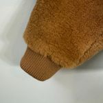 J.Crew Faux Fur Full Zip Bomber Jacket Womens 2X Cognac Preppy Designer Outdoor Photo 8