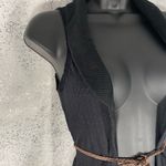 belle du jour  Black Sweater Vest with Rope Belt Photo 6