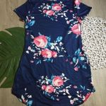 SheIn NWOT Blue Floral Short Sleeve Shift Dress Pockets Photo 5