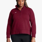 Under Armour NWT Women's Cardinal Red Rival Fleece Half Zip Size Small Photo 0