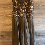 Patrizia Pepe dress short size 42 medium brown beaded party cocktail Italy Photo 0