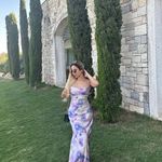 ZARA  maxi dress satin bodycon open back cowl neck tie dye summer evening Photo 4