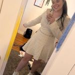 Cider  Tweed V Neck Dress with Belt  Photo 0