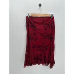 Exact Change Y2K Red Floral Midi Skirt Size M NWT Deadstock Vampire Whimsigoth Size M Photo 1