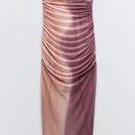 ZARA Printed Tulle Dress Photo 7