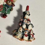 Christmas Holiday Brooch Pins Lot Of 4 Tree, Reindeer, Penguins Etc Photo 5