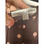 Sandra Darren  Dress Women’s 10P Semi-Sheer Polka Dot Zipper Sleeveless 10 Petite Photo 5