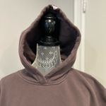 Free People Movement Dusty Brown Cropped Short Sleeve Boxy Hoodie. Size M Photo 8