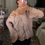 Cynthia Rowley Off the shoulder shirt brown cover up top blouse  Photo 3