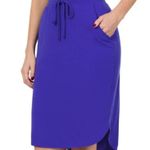 Zenana Outfitters Women's Plus Size 3XL Blue Skirt Drawstring Pockets Tulip Hem NWT Photo 7