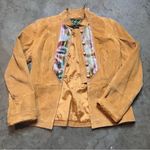 Sharif Studio Womens Small Soft Yellow Vintage Western Leather Retro 90’s jacket Photo 3