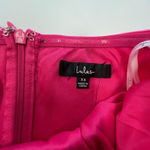 Lulus  Dress Womens XS Just a Twirl Hot Pink‎ Glitter Tulle Strapless Skater Mini Photo 6