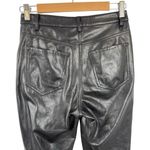 Wilfred Free Adrienne Faux Leather Black Pant SZ 0 Straight Slim Leg High Rise Photo 7