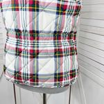 st. john's bay St. John’s Bay Plaid Full Zip Puffer Vest White Multi Medium Photo 6