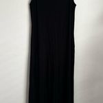 Athleta  Black Nighttime Bliss Sleep Romper Jumpsuit Lingerie PJ wide leg stretch Photo 2