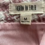 Fashion On Earth  Pink and White Plaid Mini Skirt Size Medium Photo 3