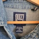 Vintage Quizz Womens Denim Shirt Size 24 Blue Bear Fall Fruits Embroidered Top Photo 2