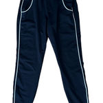 Gymshark Black Joggers Athletic Track Pants White Piping Logo Womens Small Photo 0