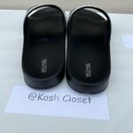 Michael Kors  Black Brandy Slide Metallic Striped Sandal Photo 2