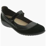 Naot Kire Mary Jane Flat Black Suede & Leather Size 38 7 Photo 1