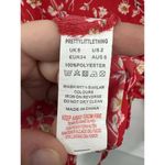 Pretty Little Things Ditsy Floral Mini Dress Women 2 Red Bow Milk Maid Peasant Size 2X Photo 4