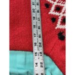 Lucky Brand Red Fair Isle Holiday Long Sleeve Crew Neck Pullover Ski Sweater L Photo 11
