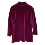 Vintage L.L. Bean Velour Tracksuit M Burgundy Mock Neck Sweater Pants Set USA Red Size M Photo 2