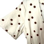 Moon River  linen blend polka dot midi wrap dress SIZE MEDIUM Photo 8