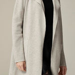 J.Crew  Light Gray Collarless Knit Sweater/Blazer 100% Cotton Photo 0