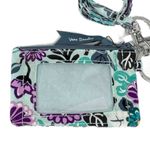 Vera Bradley Penelope’s Garden Lighten Up Zip ID and Lanyard, Green, Purple Photo 4