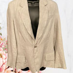 Nili Lotan Vintage Blazer Linen Tan Beige Sz 8 Photo 1