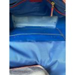 Tory Burch burgundy red tote handbag with blue inside Photo 6