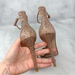 Gianvito Rossi Portofino Swarovski Crystal Rhinestone Sandal Heels Rose Gold 39 Photo 8