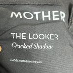 MOTHER The Looker Cracked Shadow Pants Women’s Size 25 Black Wax Stretchy Photo 7
