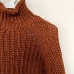 H&M knit sweater comfortable casual thick warm turtleneck style coral orange Photo 1