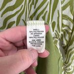 Joie  Button Front Shirt Womens Medium Green White Zebra Print Fairy Layered Photo 6